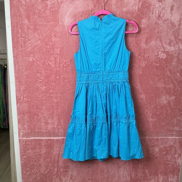 Lilly Pulitzer NWT Elina Stretch Cotton Dress Cumulus Blue - Size 0 - Picture 2 of 2